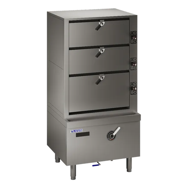 ESC-90: 900mm Commercial 3 Tier Induction Steam Cabinet