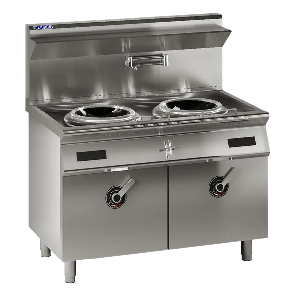 ESW-2C: 1200mm 2 Hole Commercial Induction Wok Double Ring