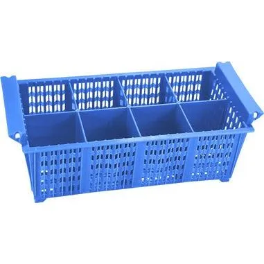 Jiwins Cutlery Basket 8-Compartment Blue Polypropylene 427x208x151mm