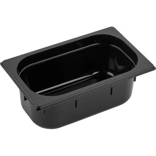 Gastronorm Pan Polycarbonate Black 1/4 Size 265x162x100mm / 2.5Lt