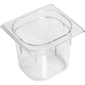 Gastronorm Pan Polycarbonate Clear 1/6 Size 176x162x150mm / 2.2Lt