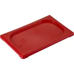 Gastronorm Lid Polypropylene 1/4 Size Red 265x162x20mm
