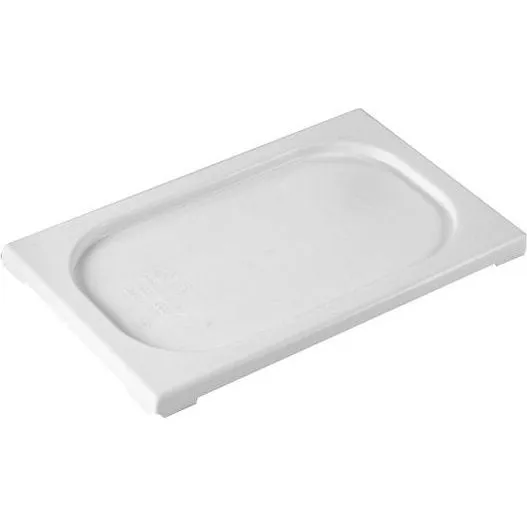Gastronorm Lid Polypropylene 1/4 Size White 265x162x20mm