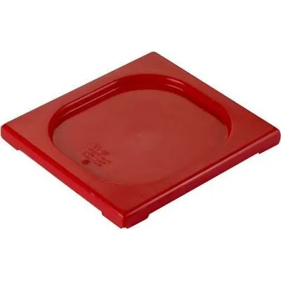 Gastronorm Lid Polypropylene 1/6 Size Red 176x162x20mm