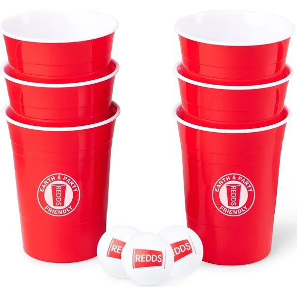 Reusable Cup Pong Pack With 3 Ping Pong Balls 425ml