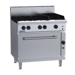 Professional Series 4 Burner Oven Range With 300mm Chargrill, 28mj Burners, 29mj Oven With Piezo Ignition, 33mj Char, Lpg