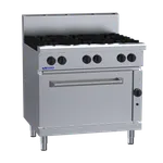 Luus Professional Series 6 Burner Oven Range, 28Mj Open Burners