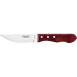 Churrasco Steak Knife Jumbo Serrated Wide Blade with Polywood Handle Red 127mm