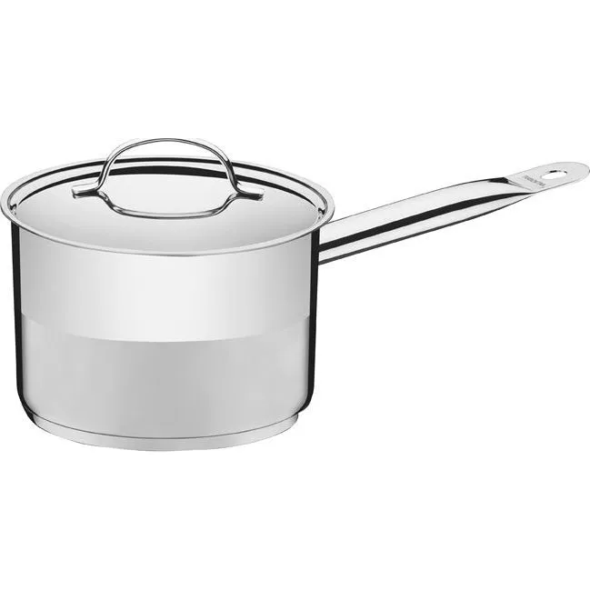 Professional Deep Sauce Pan with Lid Stainless Steel 160x156mm / 2.2Lt