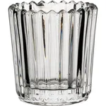 Ribbed Large Votive Clear
