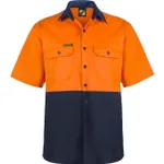 Cotton S/s Shirt W Mesh Insert
