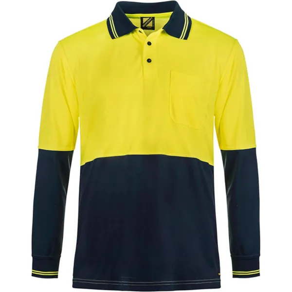 Hi Vis Two Tone Ls Polo Cb