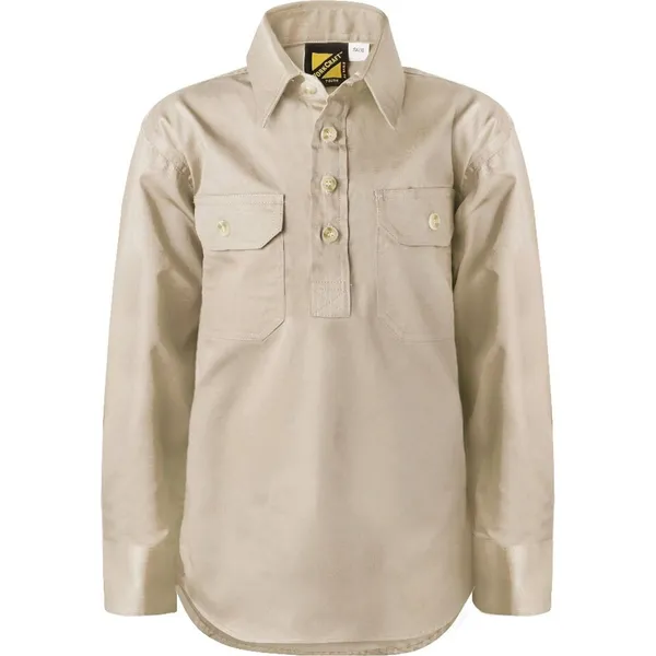 Kids Half Placket Full Col Sht