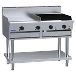CS-6P6C: 1200mm Commercial Gas 600mm Griddle & 600mm Chargrill