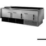 Tecnodom Serie MR80 Black 2000mm Self-serving Deli Display with Storage and Castors