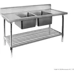 Double Centre Sink Bench with Pot Undershelf DSB7-1800C/A