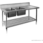 Double Left Sink Bench with Pot Undershelf DSB7-2100L/A