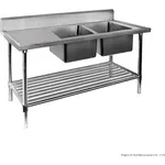 Modular System Double Right Sink Bench with Pot Undershelf - DSB7-2100R/A