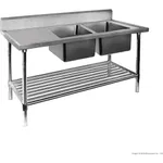 Modular System Double Right Sink Bench with Pot Undershelf - DSB7-2100R/A