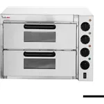 BakerMax Compact Countertop Double Deck Electric Pizza Oven EP-2T/15