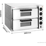 BakerMax Compact Countertop Double Deck Electric Pizza Oven EP-2T