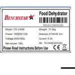 Benchstar Food Dehydrator with 24 trays – FD-24HB