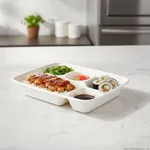 PakMax Sugarcane 6-Compartment Lunch Tray - LT-61