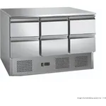 6 drawers S/S Compact Workbench Fridge - GNS1300-6D
