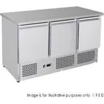 GNS1300B Three Door Compact Workbench Fridge