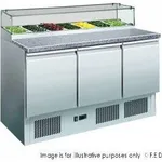 Three Door Salad Marble Prep Top - GNS1300E