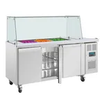 Polar U-Series Gn Saladette Counter With Square Sneeze Guard 3 Door view 11