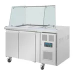 Polar U-Series Gn Saladette Counter With Square Sneeze Guard 2 Door view 8
