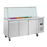 Polar U-Series Gn Saladette Counter With Square Sneeze Guard 3 Door view 8