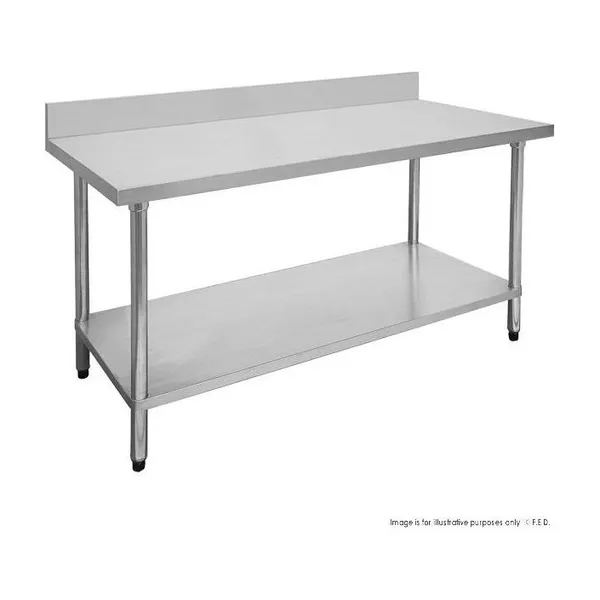 0450-7-WBB Economic 304 Grade Stainless Steel Table with splashback 450x700x900