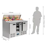Polar G-Series Pizza Prep Counter Fridge 390ltr view 7