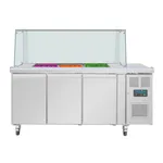 Polar U-Series Gn Saladette Counter With Square Sneeze Guard 3 Door view 7