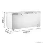 Thermaster 600L Chest Freezer with Stainless Steel Lids view 2