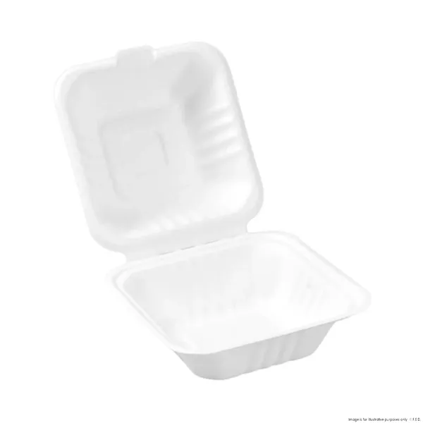 PakMax 6x6" Sugarcane Clamshell