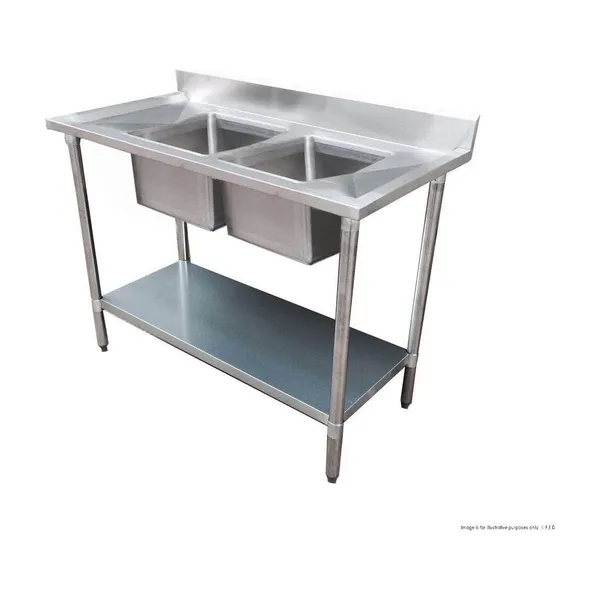 Modular System Double Sink Bench Centre 2400x700x900mm - 2400-7-DSBC