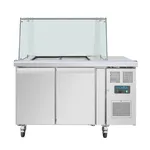 Polar U-Series Gn Saladette Counter With Square Sneeze Guard 2 Door view 2