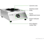 Benchstar Ceramic Induction Wok w/ Stainless Steel Body IW500