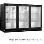 Thermaster Under Bench three Heated Glass Doors Bar Fridge/Cooler with heater switch - LG-330TD