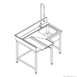 Fagor Pre-Rinsing Sink Bench w/ Introductor of Baskets MCFD-1000D