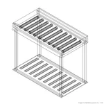 Fagor Stainless Steel Rolling Table for 3 Baskets MR3C