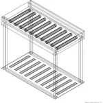 Fagor Stainless Steel Rolling Table for 3 Baskets MR3C
