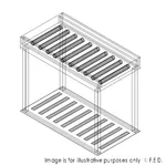 Fagor Stainless Steel Rolling Table for 3 Baskets MR3C