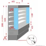 Tecnodom Open Chiller with 4 Shelves TDVC60-CA-100