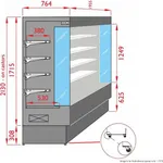 Tecnodom Open Chiller with 4 Shelves TDV80-CA-125