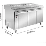 PWB150 three door DELUXE Pizza Prep Bench
