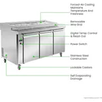 PWB150 three door DELUXE Pizza Prep Bench